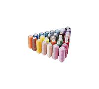 (1117) Surtido de hilos de coser en bobina, 30 colores, 250 yardas cada uno. Hilo de poliéster. Kit