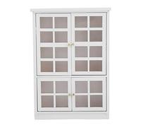 112: Doll House Wooden Three Layers Display Cabinet Bookcase, Cabinet, Clear Window Display with Beautiful Appearance, Specially Designed for