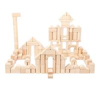 11397 Bloques de madera, small foot, juego de 200 piezas, incl. puentes, cilindros, triángulos, etc., desde 1 año , color/modelo surtido