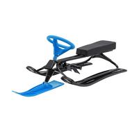 114 * 50 * 38 cm Trineo de trineo infantil, color azul y rojo, para niños, adultos, deportes de nieve, deportes de invierno (azul)