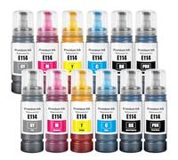 114 Tinta Compatible para Epson 114 Tinta ET-8550 ET-8500 Impresora (12-Pack, 2 Negro/2 Foto Negro/2 Cian/2 Magenta/2 Amarillo/2 Gris)