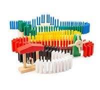 11402 Domino Rallye, small foot, Juego de reacción en cadena de madera, 490 piezas, desde hace 3 años. , color/modelo surtido