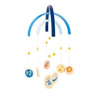 11451 Móvil Space, Small Foot, de Madera, móvil para niños pequeños con Figuras espaciales y Estrellas