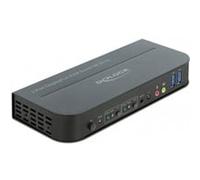 11482 interruptor KVM Negro, Switch KVM 7680 x 4320 Pixeles, 8K Ultra HD, Negro