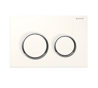 Geberit Omega20 Placa de accionamiento, para doble descarga, 115085KJ1, Color: blanco / cromado brillante / blanco - CM
