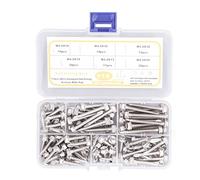 115 unidades de tornillos autorroscantes hexagonales M4.2, juego de tornillos autorroscantes de acero inoxidable con arandela, tornillos metálicos de alta dureza 304 para garaje,