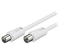 11514 Cable 10m Hembra Coaxial 9,5 mm,Enchufe Coaxial 9,5 mm Blanco Goobay