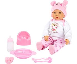 11522 Muñeca para bebé niña con Accesorios, Small Foot, Juegos de Roles, con Cuerpo Blando, 5 Piezas