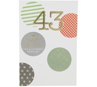 11566 Depesche - Tarjeta de felicitación con número 43 Happy Birthday y todos los buenos deseos