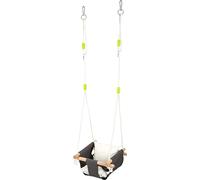 Small Foot Design Columpio para bebés 11584 Confort — Madera y tela, cuerdas ajustables, multicolor