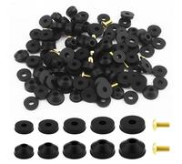 116 arandelas de goma Sourcingmap, 10 tamaños, surtido de arandelas para grifo, arandelas planas de goma biseladas