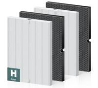 116130 Filtro H de repuesto para unidad purificadora de aire Winix 5500-2 y AM80, 2 juegos #116130 Combo contiene 2 filtros HEPA Ture y 2 prefiltros de carbón activado