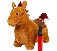 Small Foot-11709 Caballo Peluche, Small Foot, Animal Goma Robusta, saltarín con Silla y Crin, a Partir de 24 Meses. Springstöcke und Hüpfbälle Outdoor Toy, Color marrón (11709)