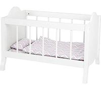 11778 Cuna de muñecas, Small Foot, Blanca, con colchón Suave, edredón, Almohada y Ropa de Cama, a Partir de 3 años.