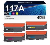117A Cartuchos de Tóner Compatibles para HP 117A Tóner para HP Tricolor Laser MFP 179fwg MFP 178nwg 179fnw 178nw 179 178 Laser 150a 150nw 150w (1 Negro, 1 Cian, 1 Magenta, 1 Amarillo, 4 Paquetes)