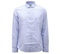 1181AG camicia uomo AT.P.CO ESSENTIAL white/light blue cotton blend shirt man