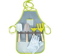 11881 Delantal con Herramientas de jardín, Small Foot, de Madera y Metal, In uantes para niños a Partir 3 años