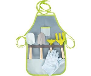 11881 Delantal con Herramientas de jardín, Small Foot, de Madera y Metal, In uantes para niños a Partir 3 años