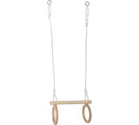 11909 Trapecio con Anillos de Gimnasia, small foot, Madera, fijación en Columpio o en trampolín, a Partir de 3 años.