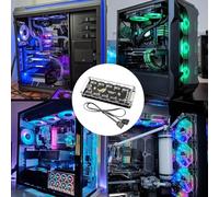 11argbHub - Efficient 11 Port argbSplitter, 5V 3 Pin Fan Hub, Stable Current Extension Cable, Compact Motherboard argbController, Easy Installation argbAccessory | for PC Rigs Desktops