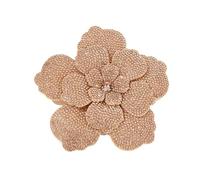 11CM Rhinestone Camellia Rose Applique - Fabric Flower For Women's Fashion Accessories(Creamy-white)