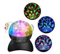 (11cm, white) Led Disco Ball Bluetooth Speaker, 360 Degree Rotating, Creative Gift, Durable Abs, 3w, 100hz-20khz, Night Light