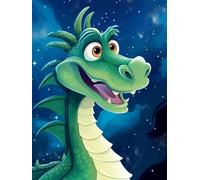 11CT Animal Kit De Punto De Cruz Con Estampado Dragón De Dibujos Animados Kits De Punto De Cruz Para Adultos,Juego De Bordado Estampado Preimpreso,Kit De Manualidades Para Bricolaje,D 60x80cm