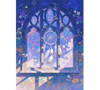 11CT Kit De Punto De Cruz Con Estampado Atrapasueños Junto A La Ventana Kits De Punto De Cruz Contado Para Adultos, Principiantes, Patrones Estampados, Juego De Bordado Para Decoración D 60x80cm