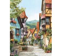 11CT Kit De Punto De Cruz Con Estampado Paisaje De La Ciudad De Anime Juego De Bordado Preimpreso, Arte De Bordado A Mano Para Bricolaje, Kits De Punto De Cruz Estampado Para Principiant 60x80cm