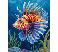 11CT Kits De Punto De Cruz Dibujos De Animales Marinos Con Peces Kits De Punto De Cruz Contado Para Adultos, Principiantes, Patrones Estampados, Juego De Bordado Para Decoración De Arte 60x80cm