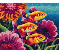 11CT Kits De Punto De Cruz Dibujos De Animales Marinos Con Peces Kits De Punto De Cruz Para Adultos, Juego De Bordado Estampado Preimpreso, Kit De Manualidades Para Bricolaje, Decoración 60x80cm