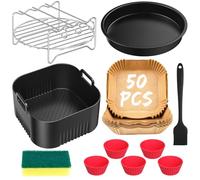 11Pcs Accesorios Freidora de Aire para Philips 5000/3000 Series L 4,1L(HD9255, HD9252, HD9200), Reutilizable Molde Silicona Freidora de Aire para Philips Essential 4,1L, BPA-free Air Fryer Accesorios