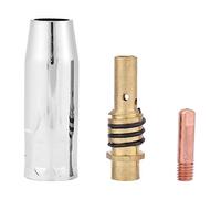 11pcs Boquillas Puntas de contacto Soportes MIG/MAG Kit de consumibles de soldadura Herramientas de soldadura aptas para pistola de antorcha 15AK