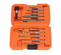 11Pcs Damaged Screw Extractor Kit, Bolt Extractor Set, High Speed Steel Screw Remover with Drill Bits and Storage Box for Home Auto Machinery Repair, Complete Broken Screw Removal