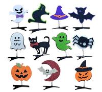 11PCS Horquillas de Halloween HSYWSH Clips de Pelo Halloween Pinzas Decorativas para el Cabello pelo de Terror para Niñas Pinzas Accesorios para el Cabello de Halloweens (Multicolor A)