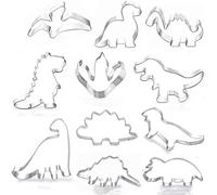 11PCS Juego de cortadores de galletas Cortadores de galletas multifuncionales de acero inoxidable Moldes de decoración de pasteles Fondant DIY