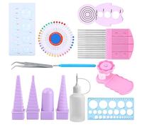 11Pcs Papel Quilling Tiras De Papel Kit Junta Moldeador Peine Regla Pins Buddy Set DIY Flor Decoración De Patrón