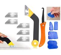11Pcs Rascador Juntas Azulejos,Removedor de Lechada con 5 Pcs Cuchilla de Repuesto, Rascador de Juntas para Eliminar Mortero para Juntas para Limpieza de Azulejos de Piso de Pared de Baño de Cocina