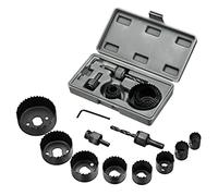 11PCS Sierras Perforadoras,Bi-Metal Coronas Perforadoras,Sierras Perforadoras 8 Discos:19 mm-64mm Coronas Taladros,para Metal Aluminio Madera PVC y Plástico Adecuado Para Taladro Percutor o Impacto