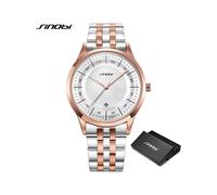 (11S9842G02) Relojes elegantes SINOBI para hombre, modelos de pareja, movimiento de cuarzo de Japón,