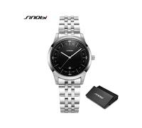 (11S9842L01) Relojes elegantes SINOBI para hombre, modelos de pareja, movimiento de cuarzo de Japón,
