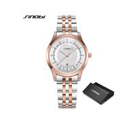 (11S9842L02) Relojes elegantes SINOBI para hombre, modelos de pareja, movimiento de cuarzo de Japón,