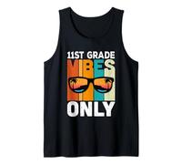 11st Grade Students Vintage Vibes Only Back To School Camiseta sin Mangas