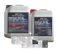 12,0 kg Resina epoxi 2 K EP Madera Cristal Transparente Resina para laminar Cellpack - Resina de epoxy para GFK mesa suelo Terra Acuario Formas Diseño UV Estable