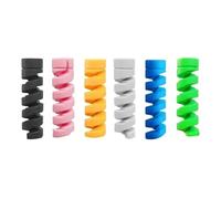12-1 Uds Protector de Cable Cable de carga de silicona enrollador en espiral cubierta protectora de Cable for organizador de Cable de teléfono(6pcs (Mixed))