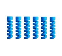 12-1 Uds Protector de Cable Cable de carga de silicona enrollador en espiral cubierta protectora de Cable for organizador de Cable de teléfono(6pcs (Blue))