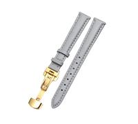 12/13/14/15/16/17/18/19/20mm Broche de pasador/hebilla de mariposa opcional Correa de reloj de cuero de vaca amigable con la piel de color sólido para mujer con herramientas de instalación, 20mm