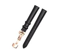 12/13/14/15/16/17/18/19/20mm Broche de pasador/hebilla de mariposa opcional Correa de reloj de cuero de vaca amigable con la piel de color sólido para mujer con herramientas de instalación, 16mm