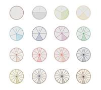 12/16 Piezas de Discos de Fracciones Matemáticas para Enseñanza Círculos de Fracciones Educativas para Demostración de Enseñanza de Matemáticas Aprendizaje Interactivo