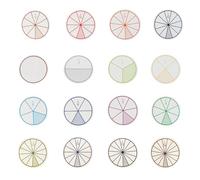 12/16 unidades de discos de fracciones educativas para enseñanza de matemáticas, matemáticas, enseñanza, demostración, comprensión